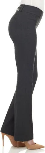 Vista 3 de Rekucci - Pantalones elásticos para mujer, de ajuste cómodo, levemente acampanados