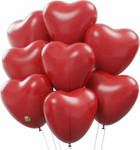 Vista 5 de AFTERLOON® - Globos biodegradables de 12 pulgadas con forma de corazón, de látex natural extra fuerte, grueso, para propuesta, matrimonio, amor