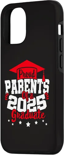 Vista 2 de iPhone 15 Parents of a 2025 Graduate Class Senior Graduation Grad 25 Case
