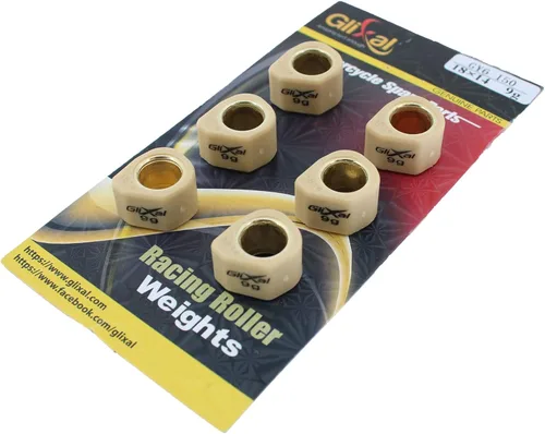 Vista 14 de Glixal deslizadores de variador polígono de alto rendimiento de 18x14mm, rodillos deslizantes de carreras de peso de 152QMI 157QMJ GY6 125cc 150cc