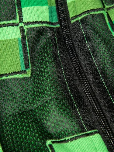 Vista 7 de JINX Minecraft - Sudadera con capucha con cremallera para niños grandes Verde