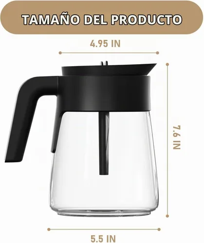 Vista 8 de Jarra de reemplazo para cafetera de 12 tazas compatible con cafetera Ninja CFP101 CFP201 CFP301 CFN601 CM401 CFP200 CFP250A CFP300 CFP305 CFP307