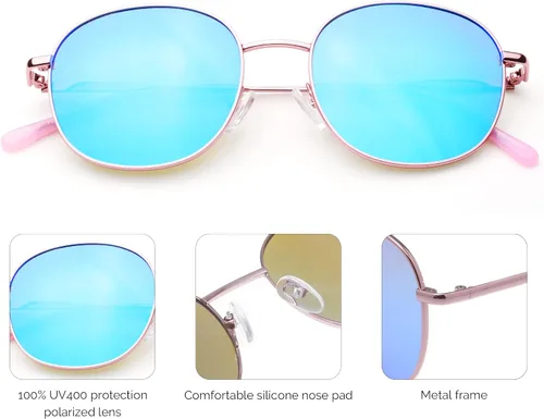 Vista 6 de JOO'RTI Polarized Sunglasses Retro SunGlasses UV Protection for MenWomen