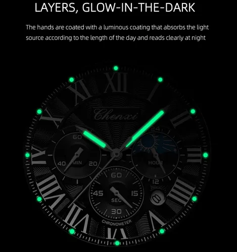 Vista 6 de FANMIS Reloj analógico deportivo militar multifuncional clásico para hombre, vestido de negocios, impermeable, cronógrafo luminoso, cielo