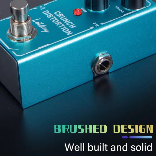 Vista 6 de Pedal de guitarra de distorsión Crunch, pedales de efectos eléctricos Lotkey Mini tipo DC 9V True Bypass