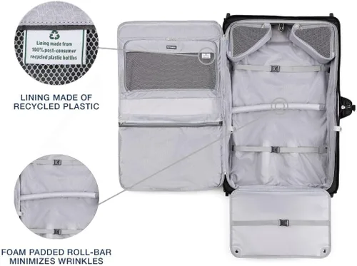 Vista 4 de Travelpro Maxlite 5 Bolsa de mano con ruedas para ropa, Negro -, Maxlite 5 - Bolsa ligera de mano con ruedas