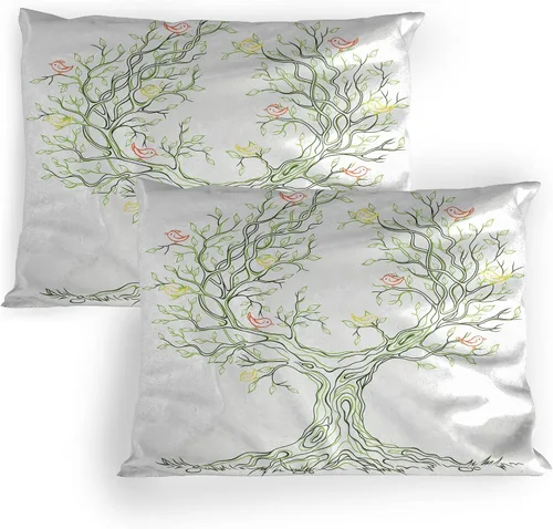 Vista 32 de Lunarable Juego de 2 fundas de almohada de caricaturas, automóvil deportivo de velocidad moderna, imagen exquisita del automóvil, ropa de cama