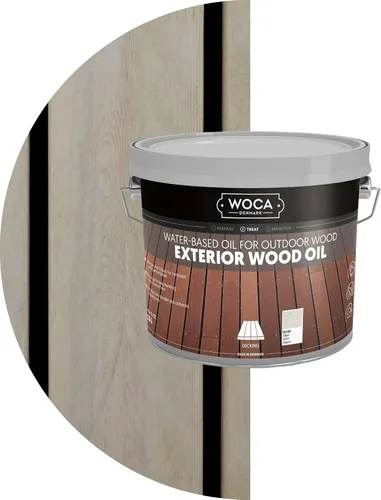Vista 13 de WOCA Comprobador de aceite de madera exterior de Dinamarca, aceite penetrante a base de agua para superficies de madera al aire libre, muestra