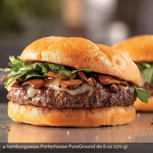 Vista 5 de Omaha Steaks PureGround® Burger Flight, 24 Artículos: 8 Hamburguesas Smash, 4 Filets Mignons, 4 Solomillos, 4 Porterhouse, 4 Tiras de Nueva York