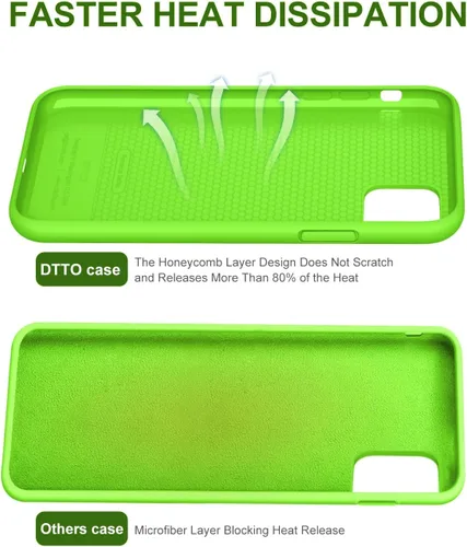 Vista 5 de DTTO Funda compatible con iPhone 11, serie Romance, funda de silicona cubierta completa [protección mejorada de cámara y pantalla] con cojín