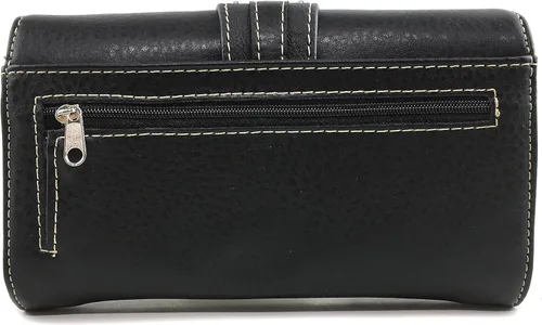 Vista 3 de Justin West Rhinestone Concho Cuero Flecos Brillante Corte Láser Pulsera Trifold Billetera Correa Larga