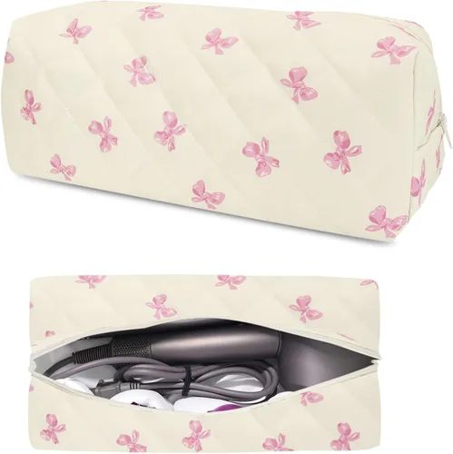 Vista 13 de Herramientas para el cabello Bolsa de transporte de viaje, bolsa floral acolchada para Shark Flexstyle Azul