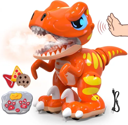 Vista 10 de P&C - Juguetes de dinosaurio con control remoto para niños, color verde