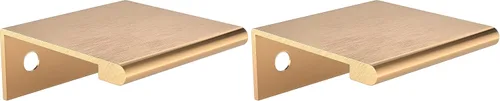 Vista 21 de Richelieu Hardware BP98982510 Lincoln Collection 1 pulgada (25 mm) de centro a centro Manija de tirador de borde de gabinete y cajón de aluminio