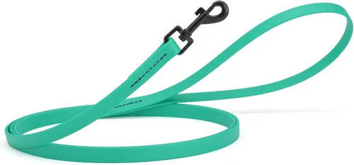 Vista 90 de Dogline Biothane - Correa impermeable para perro, tejido de nailon con revestimiento fuerte, con herrajes negros, a prueba de olores, fácil