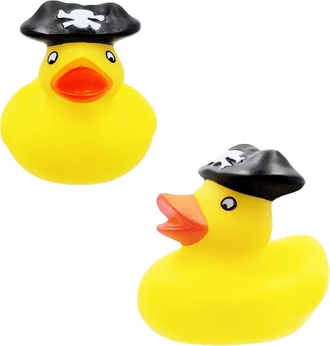 Vista 5 de Juguete de pato de goma pirata de San Patricio, paquete de 6 patos para niños, proyectos de cumpleaños de baño, regalos para baby showers, aula