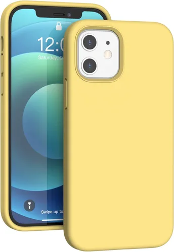 Vista 153 de Funda de silicona líquida compatible con iPhone 12 Pro Max 6.7 pulgadas, funda de gel de protección completa con forro de microfibra, funda