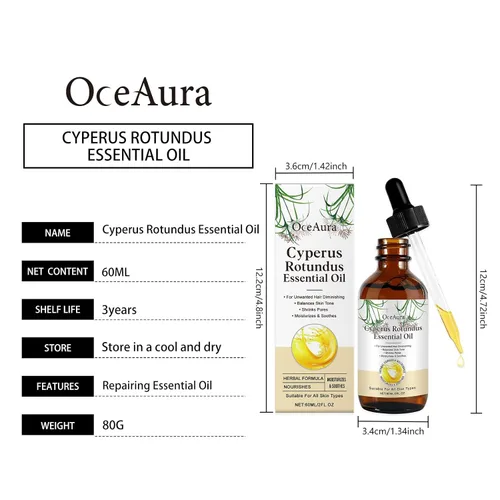 Vista 7 de Aceite Cyperus Rotundus para Depilación para Mujeres