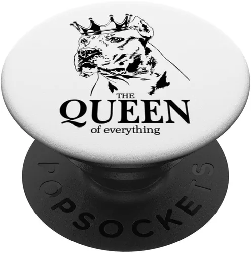 Vista 6 de Funny Dogo Argentino with crown Queen dog mom dog PopSockets MagSafe PopGrip for iPhone