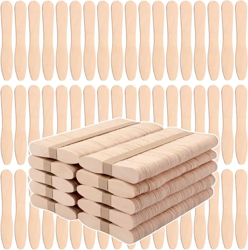 Vista 10 de 400 cucharas pequeñas de madera, mini cucharas desechables para degustación de helado, cuchara de muestra de madera de 3 pulgadas para manualidades
