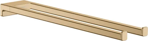 Vista 7 de hansgrohe AddStoris 41770340 - Toallero de doble asa en cromo negro cepillado, accesorios de 1 pulgada