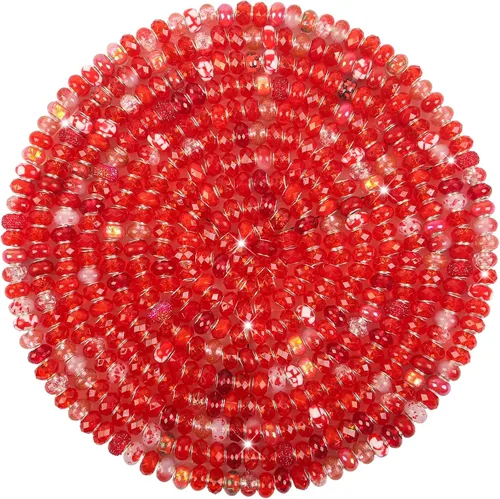 Vista 22 de 60 Piezas Cuentas Espaciadoras de Agujero Grande Cuentas Negras Surtidas Europeas para Manualidades Cuentas Grandes de Agujero Grande Lampwork