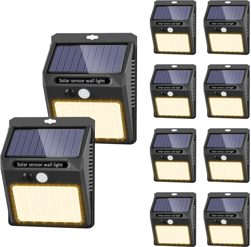 Vista 7 de Luces solares para exteriores [42 LED/3 modos de trabajo], SEZAC luces solares de seguridad con sensor de movimiento solar, inalámbricas, IP 65