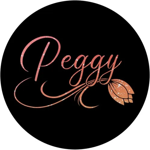 Vista 3 de Peggy Nombre Floral Tulipán Flores Diseño Rosa PopSockets PopSockets intercambiables PopGrip