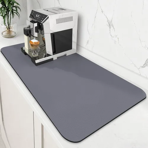 Vista 18 de Tapete de café súper absorbente para secar platos, tapete para barra de Caqui
