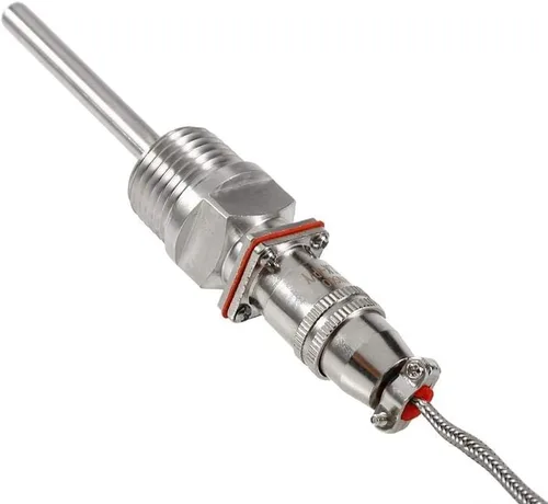 Vista 6 de PT100 Termopar Sensor de Temperatura Sonda 1/2" Conector de rosca NPT con 3 cables Cable de 2M, -58~572°F (-50~572.0 °F)