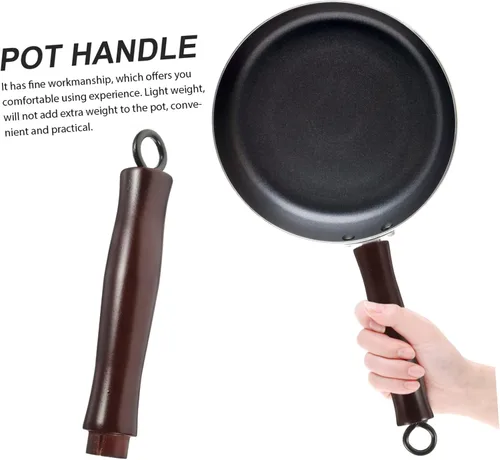 Vista 3 de 2 piezas de mango de wok mango de sartén accesorios de wok mango extraíble mango de sartén mango de agarre para olla caliente, mango de sartén mango