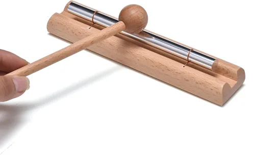 Vista 3 de Solo Chime - Instrumento de percusión musical con mazo para meditación, uso en el aula y terapia de sonido