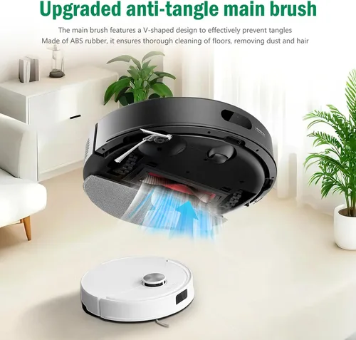 Vista 3 de Piezas de repuesto para Roborock Q7 M5/Q7 M5+/Q7 L5/Q7 L5+, 1 cepillo principal, 4 cepillos laterales, 4 filtros Hepa, 4 almohadillas de trapeador