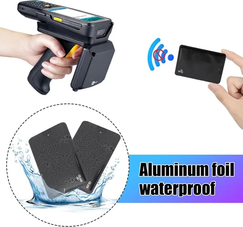 Vista 3 de 30 fundas de bloqueo RFID para tarjetas de crédito, cubierta de tarjeta de crédito de papel de aluminio, fundas protectoras para tarjetas