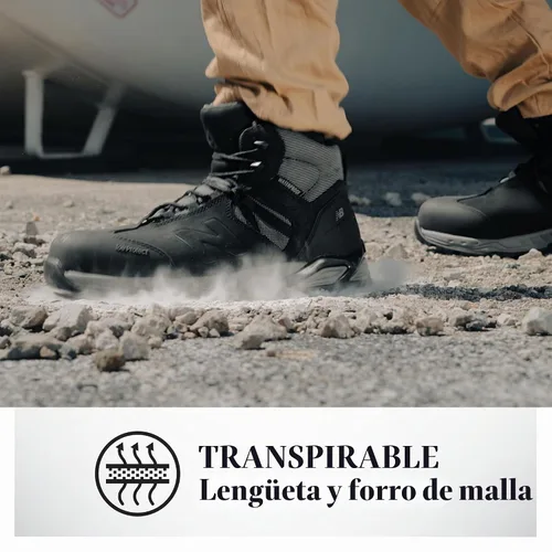Vista 6 de New Balance Botas de trabajo impermeables Allsite con punta compuesta para hombre, Negro