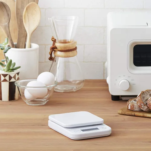 Vista 6 de Tanita KF-200 WH Báscula de cocina, báscula de cocina, cocina digital, 4.4 lbs (2 kg), unidad de 0.4 oz (1 g), color blanco