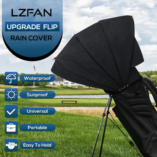 Vista 2 de Funda para bolsa de golf, protector para palos de golf, cubiertas impermeables para lluvia y polvo, fácil acceso para bolsa de golf, cubierta