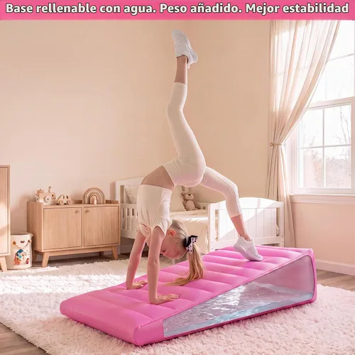 Vista 2 de MABOZOO Colchoneta inflable de cuña de gimnasia, base de llenado de agua