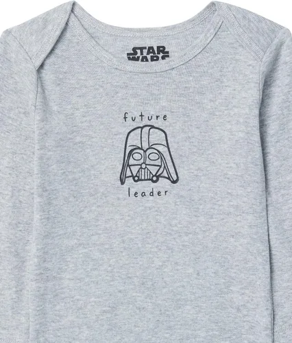 Vista 3 de Tienda Essentials Disney Marvel Star Wars Unisex Babies' Long-Sleeve Bodysuits, Pack of 5