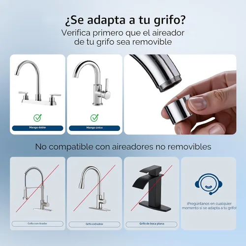 Vista 2 de ANGEL CF30 Filtro de agua para grifo de fregadero, sistema de filtración de agua de montaje en grifo, reduce el 98% de cloro, plomo y óxido, probado