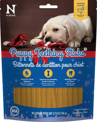 Vista 16 de N-Bone Anillos de dentición para cachorros, sabor a mantequilla de maní, masticables naturales para la dentición y golosinas para masticar, ayuda a