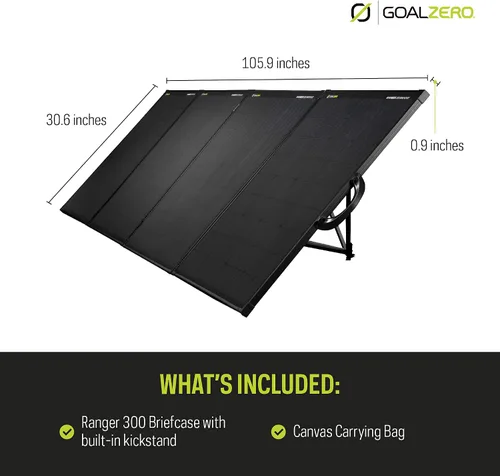 Vista 4 de Goal Zero Ranger 300 - Panel solar para maletín, 300 W, plegable, portátil