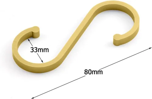 Vista 2 de 6 piezas de gancho en S de aluminio espacial en forma de S plana para baño, barandilla de cocina, colgador en S, cuchara multiusos, cacerola