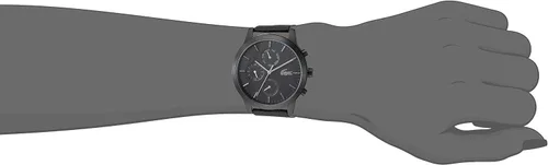 Vista 2 de Lacoste Reloj de cuarzo PVD negro con correa de cuero 19 modelo 2010997 Negro - Reloj de cuarzo
