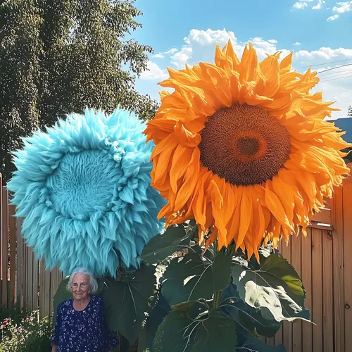 Vista 5 de Más de 450 semillas de flores de girasol mixtas a granel para plantar al aire libre reliquia sin OMG
