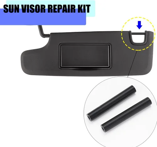 Vista 2 de Kit de reparación de visera solar, 4 tubos de reparación de ABS para Jeep Wrangler JK JKU (07-17) parasol lateral del conductor y del pasajero