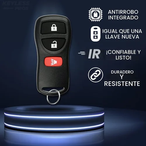 Vista 6 de Llavero remoto de entrada sin llave de repuesto de 3 botones para Nissan 3-BTN