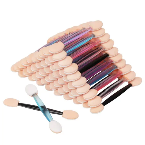 Vista 8 de Akstore Aplicador de esponja desechable de doble cara para sombra de ojos, brochas de maquillaje (30PCS-negro)