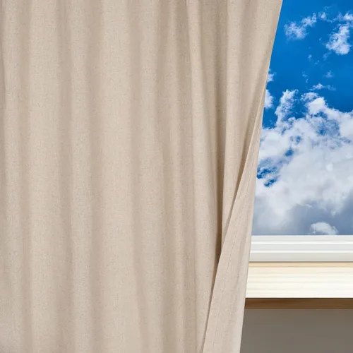 Vista 8 de Cortinas de algodón de 50 x 96 pulgadas de lino con pestañas superiores, juego de 2 paneles de ventana inversa de 96 pulgadas de largo, cortinas