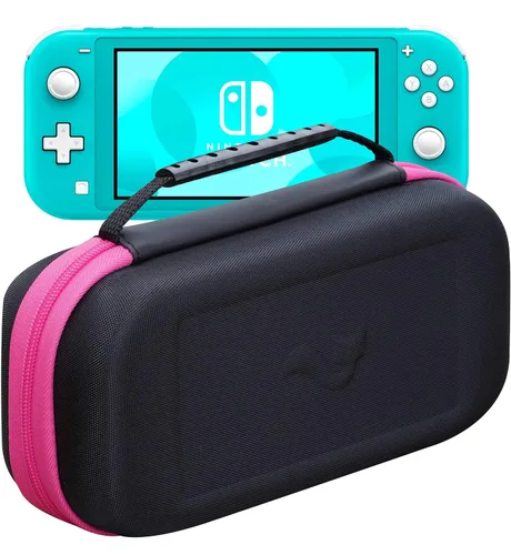 Vista 2 de ButterFox - Funda de transporte grande para Nintendo Switch Lite compatible con cargador Hori Duraflexi bolsa de almacenamiento grande